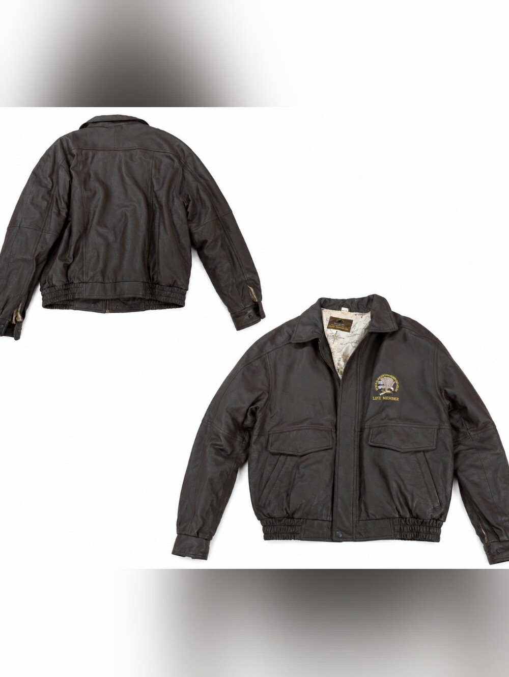 North American Hunting Club Leather Jacket Size large Mens